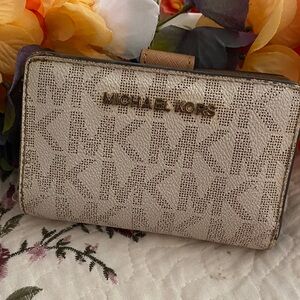 Michael Kors Cream Monogram Wallet